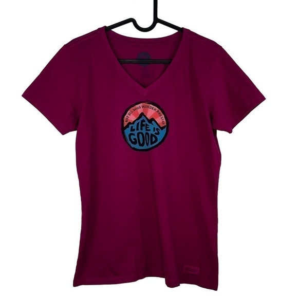NWT Life is Good Women's Not All Who Wander Are Lost Crusher Tee Size Small - Picture 1 of 8